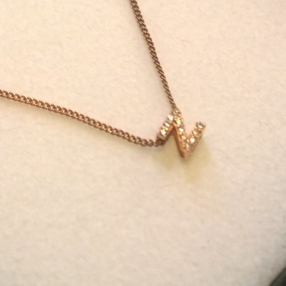 ROSE GOLD PLATED SILVER initial "Z" Pendant NWOT - Picture 4 of 4